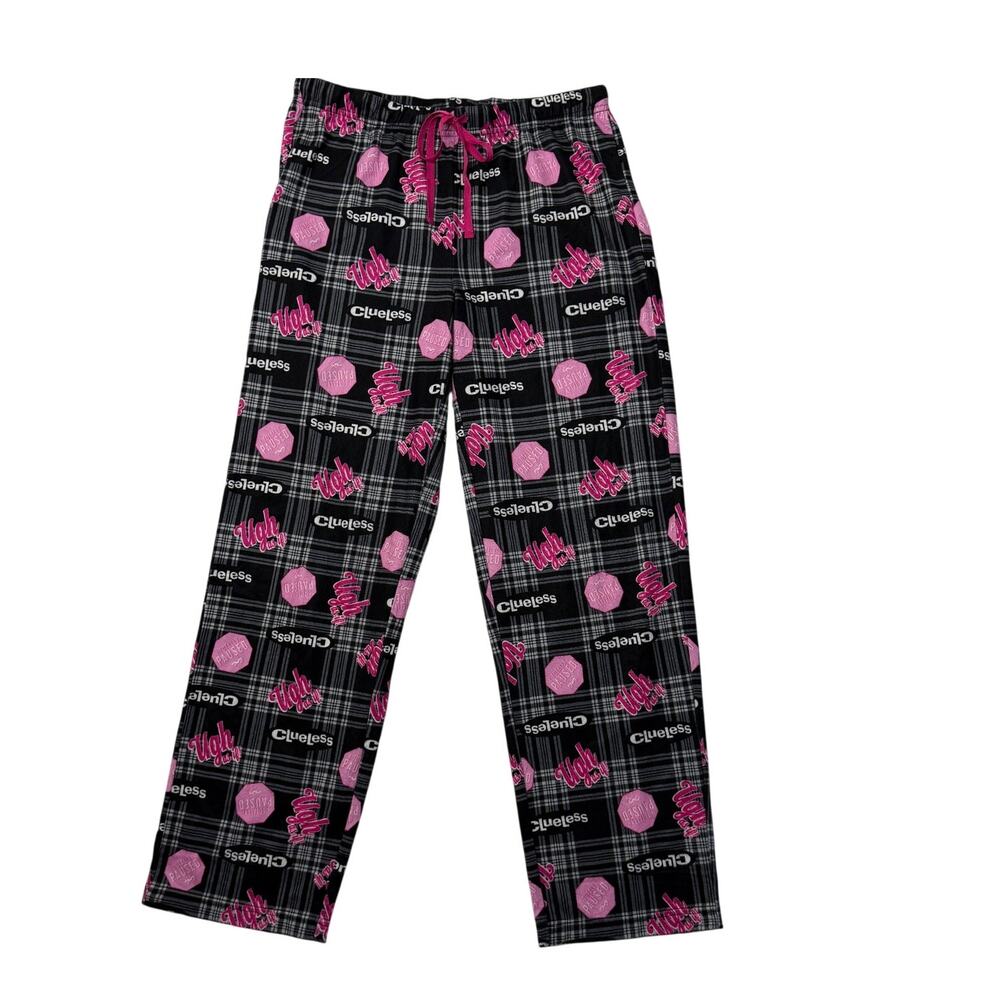 Clueless Themed Size Small Black & Pink‎ Pajama Pants